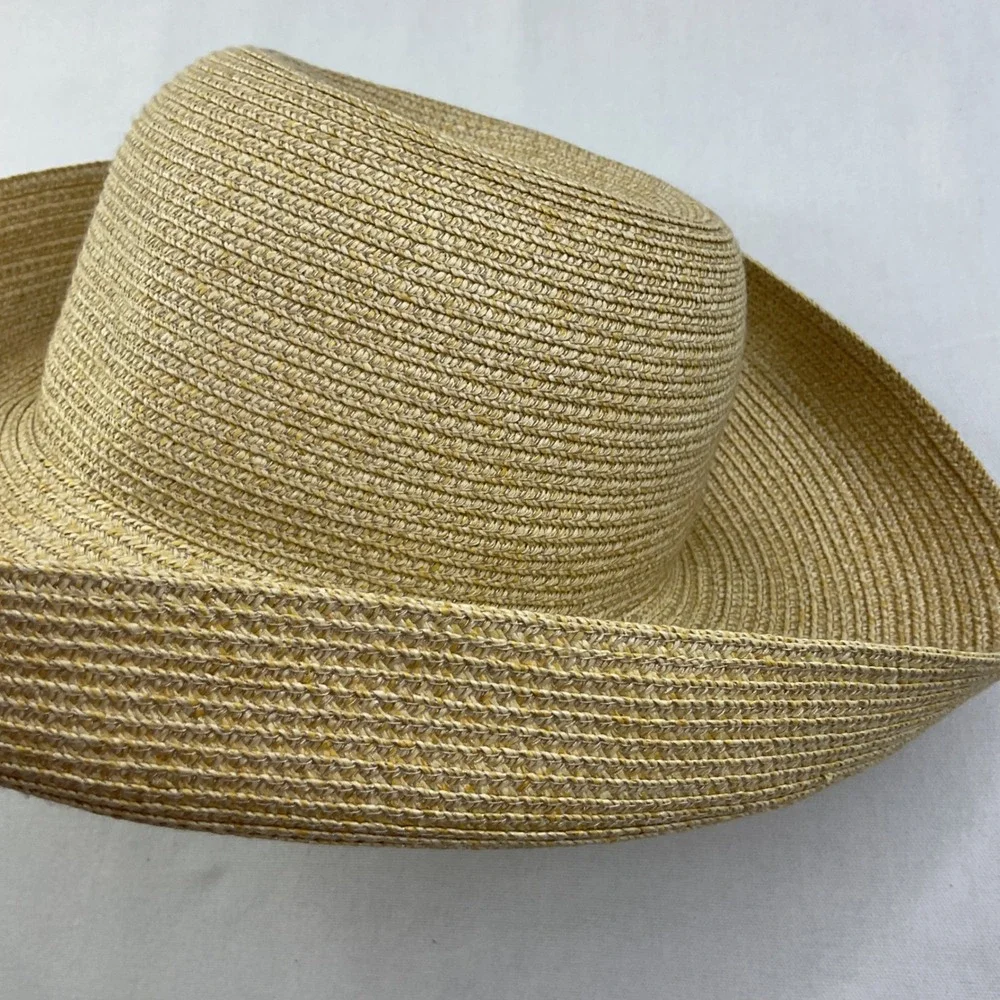 Betmar hat New York Tan Straw Sun Wide Brim Packable Summer Beach C166BUPPK